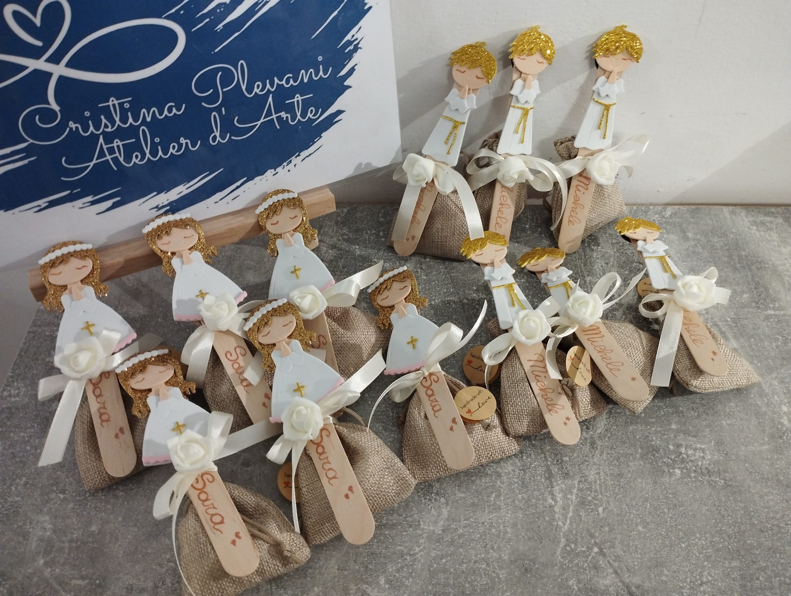 Bomboniere personalizzate con sacchetti in juta – Cristina Plevani –  Atelier d'Arte